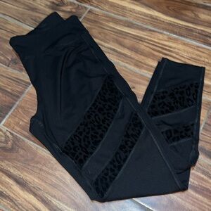 Black Leopard workout leggings